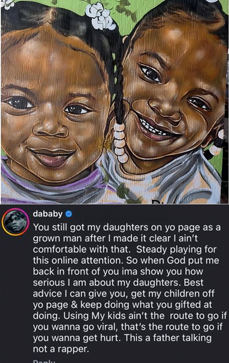 Photo of DaBaby's daugters