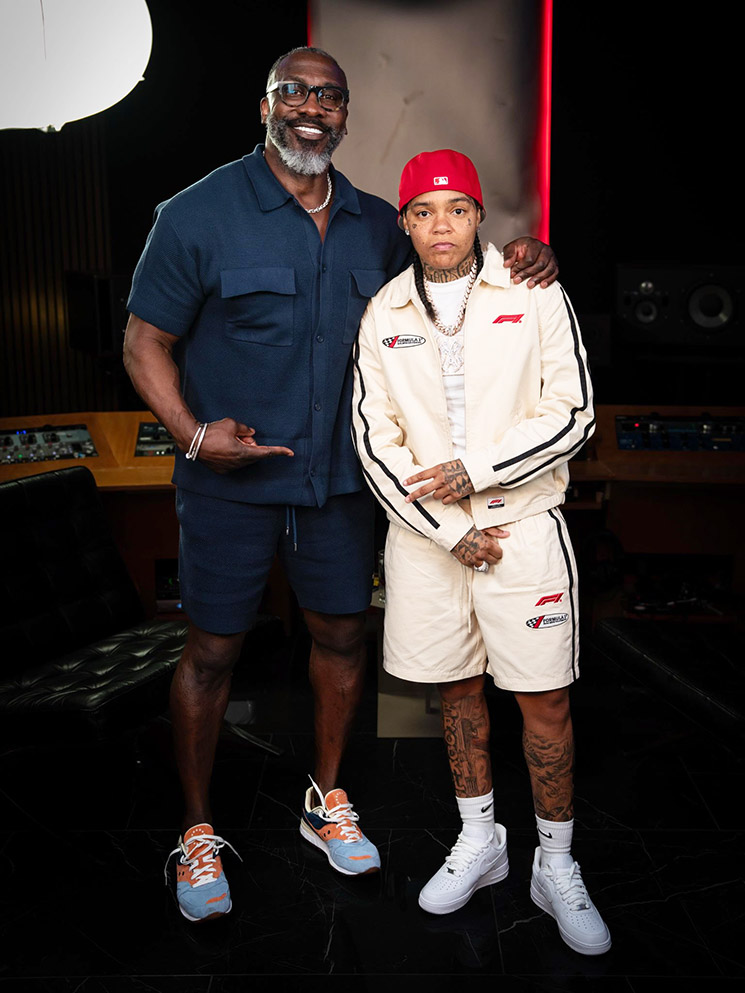 Photo of Shannon Sharpe and rapper Young MA