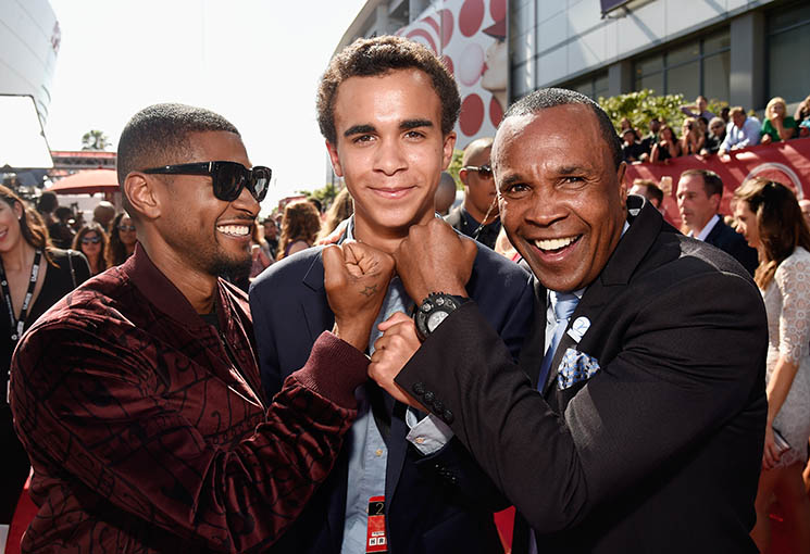 Photo of Usher Raymond, Daniel, Sugar Ray Leonard