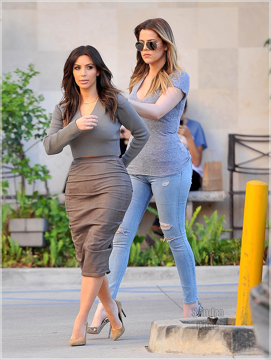 Kim Kardashian and her sisters visit a spa