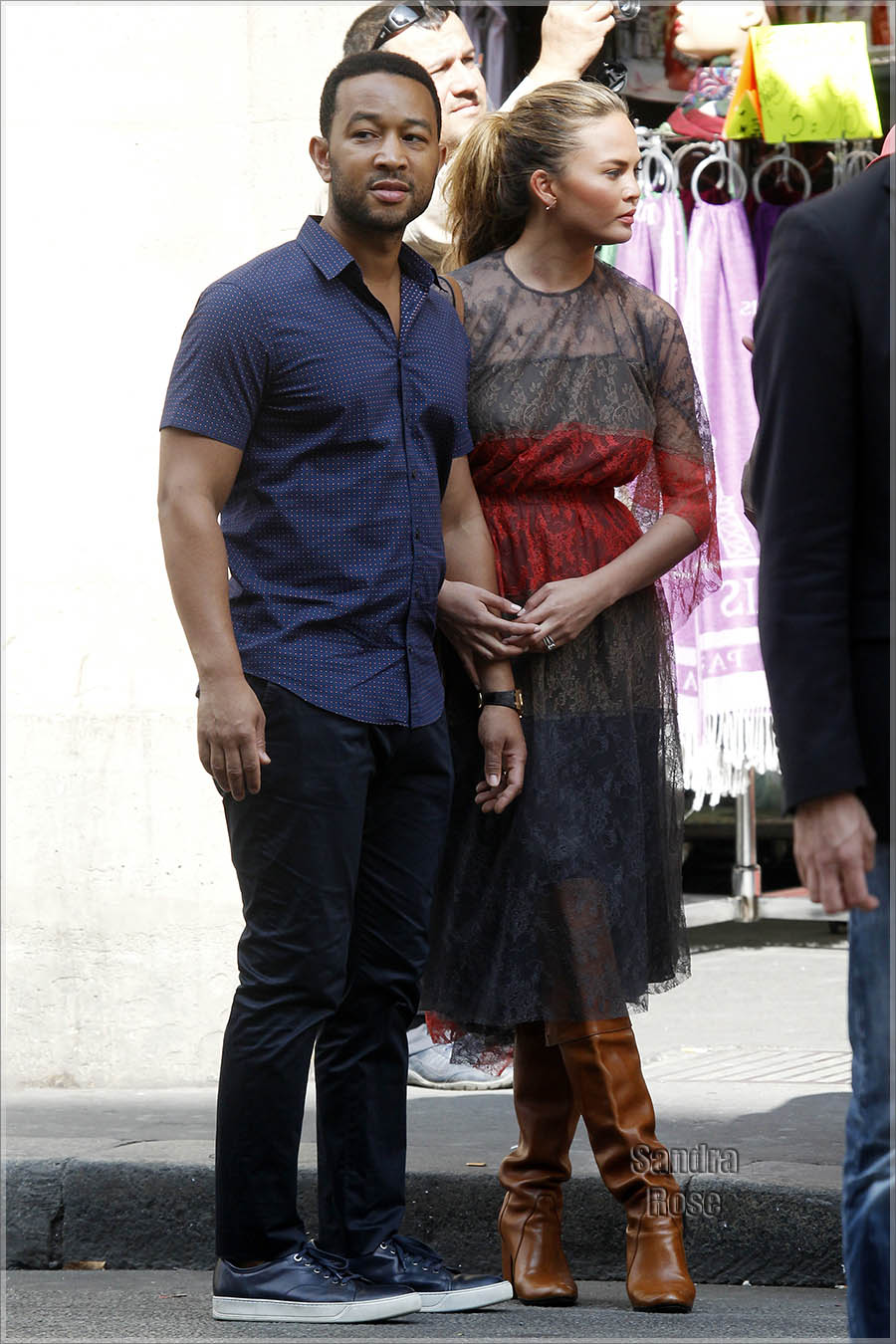 John Legend and Christine Teigen in Paris