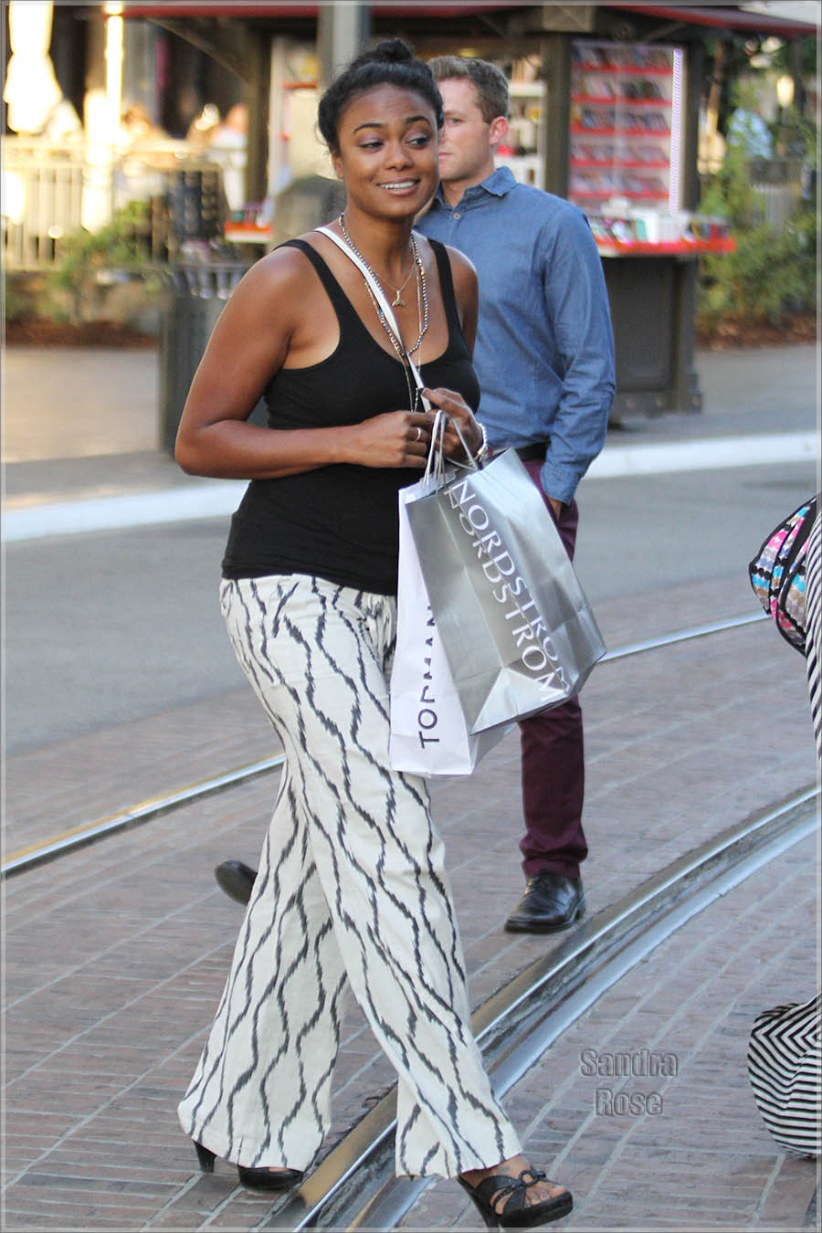 Tatyana Ali shopping with a friend at The Grove