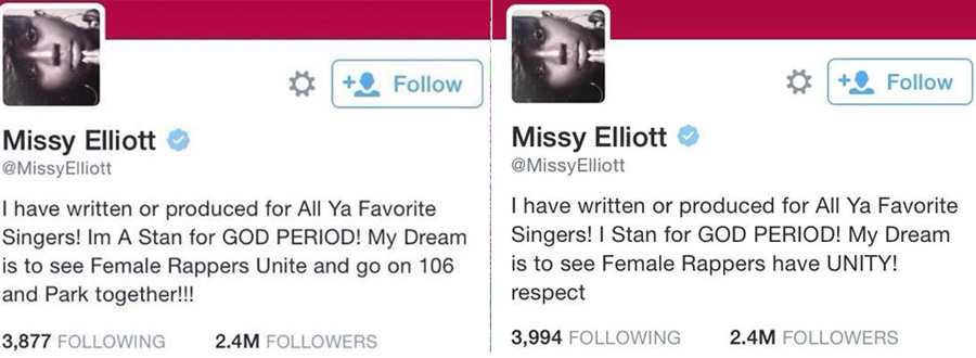 Missy Elliott tweets