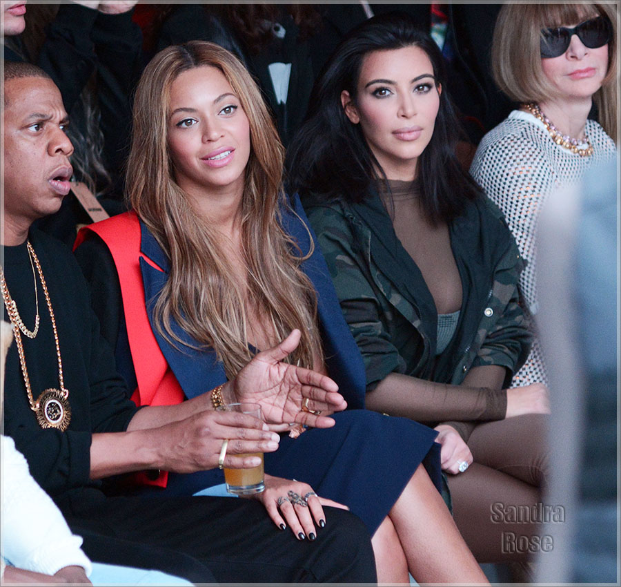 Beyonce and Kim Kardashian at NY Fashion Week 2015