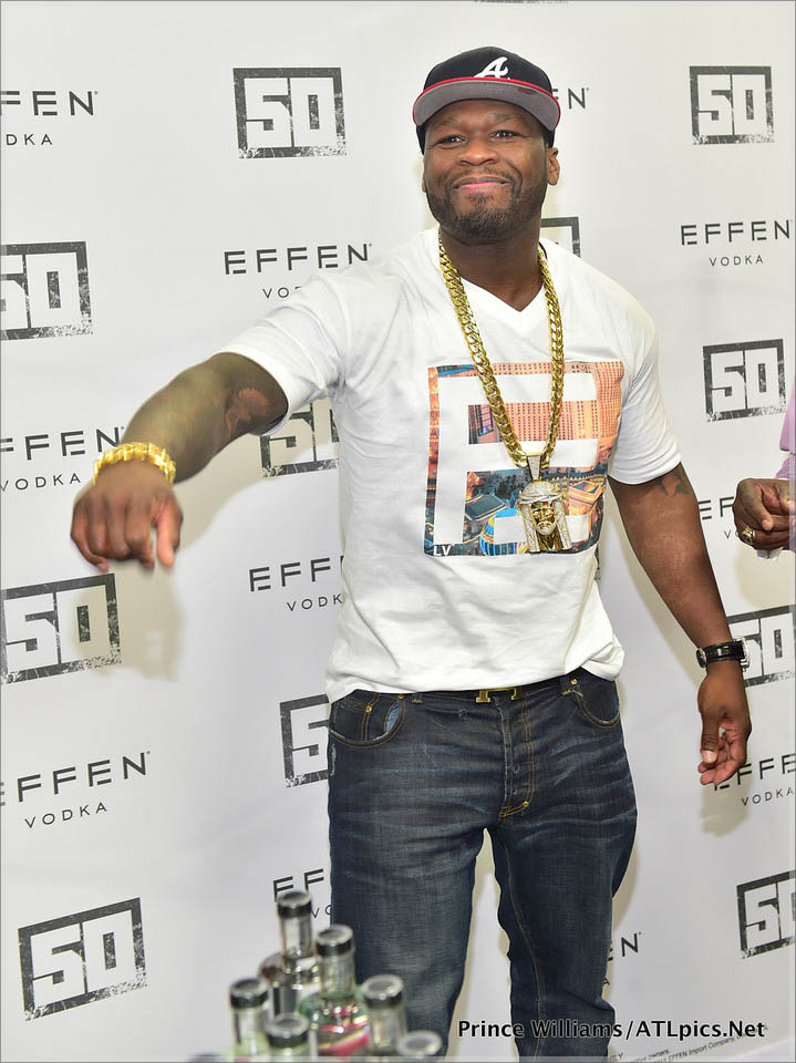 50 Cent promotes Effen Vodka in Atlanta