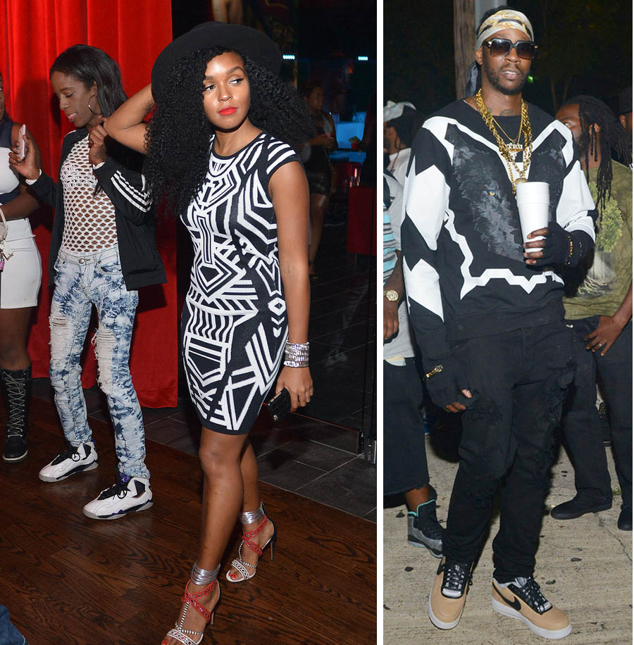 Janelle attends 2 chain mixtape party