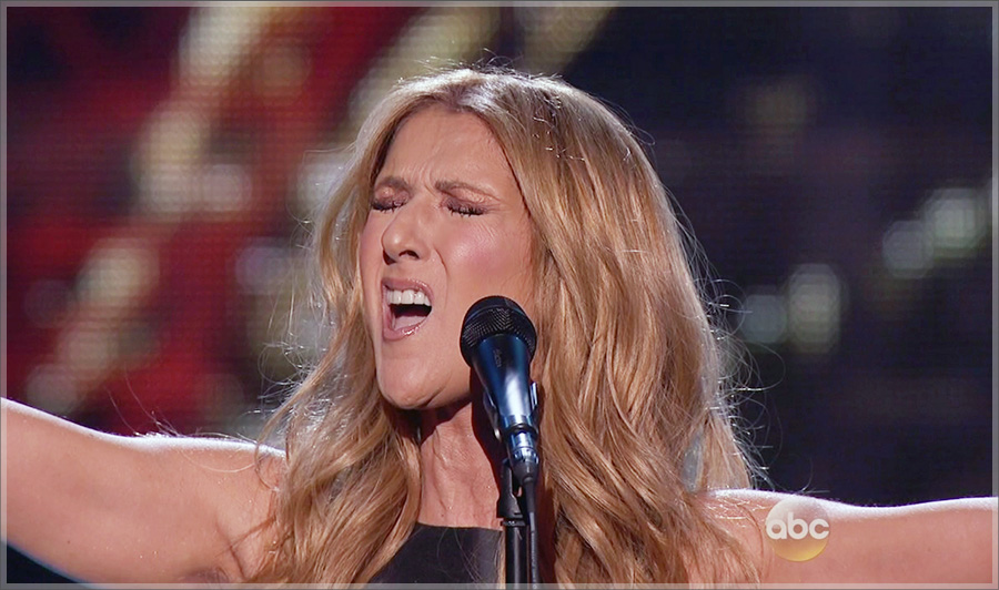 Celine Dion performed at the American Music Awards on ABC