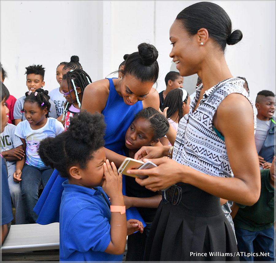 Kelly Rowland at Boys and Girls Club in Atlanta