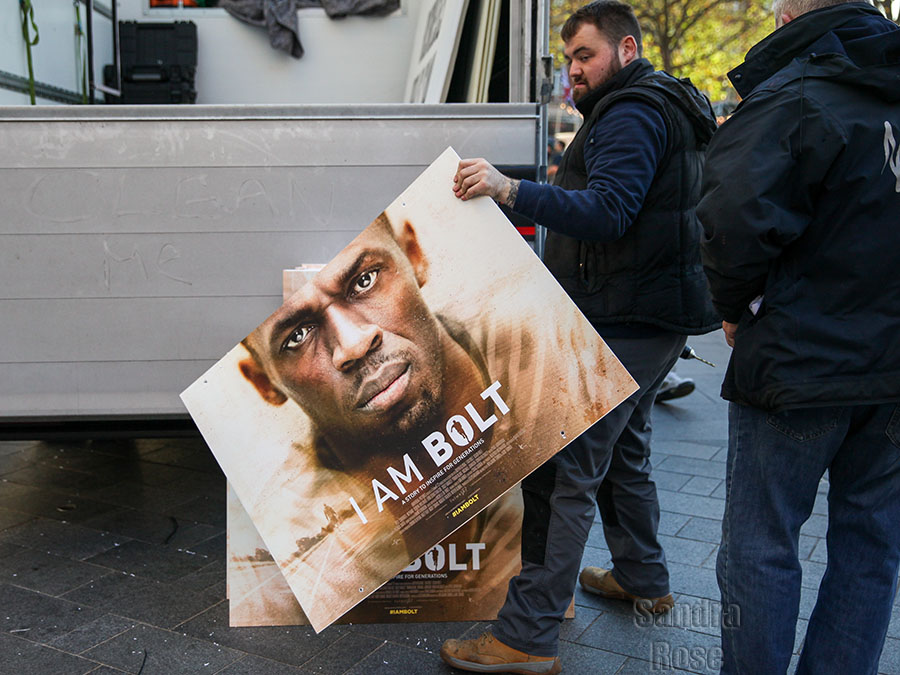 Fan at I Am Bolt World Premiere