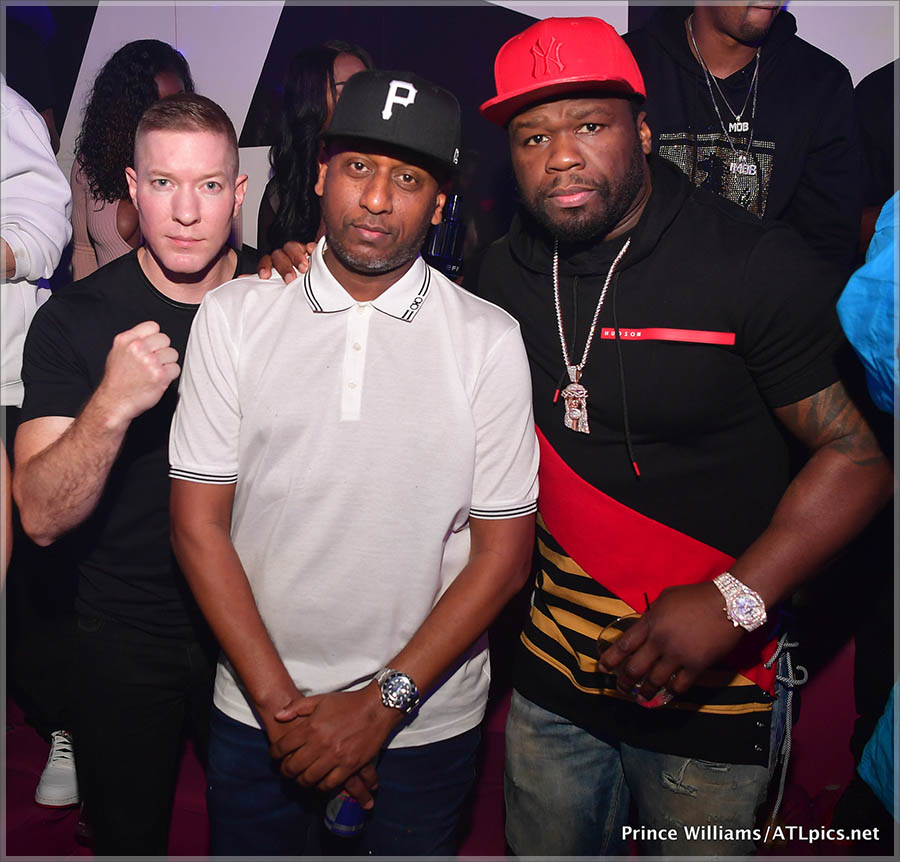 50 Cent, Alex Gidewon, Joseph Sikora at Gold Room