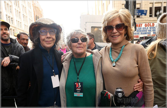 PICS: Stars Attend Women’s March In Los Angeles