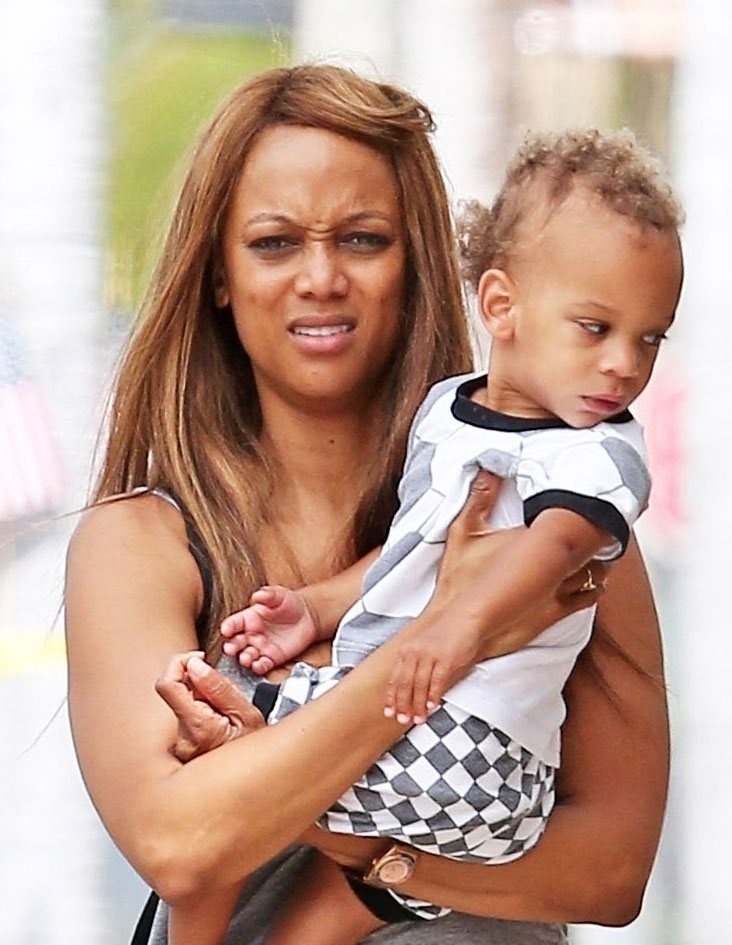 Tyra Banks and son York Sandra Rose