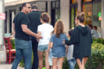 Jennifer Lopez & Alex Rodriguez with their kids