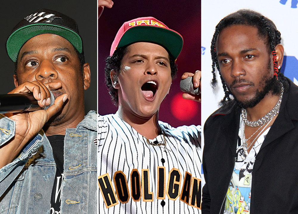 Jay-Z, Bruno Mars, Kendrick Lamar