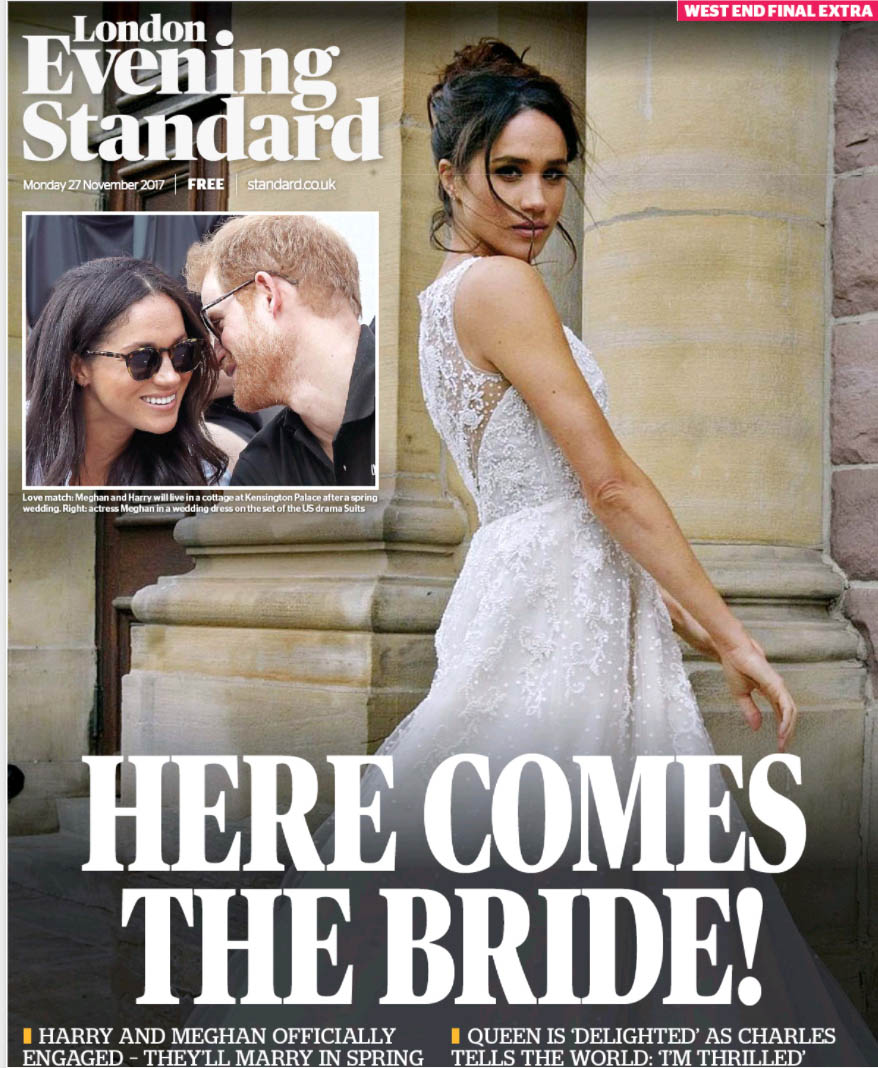 Newspapers around the world celebrate the engagement of Prince Harry and Meghan Markle