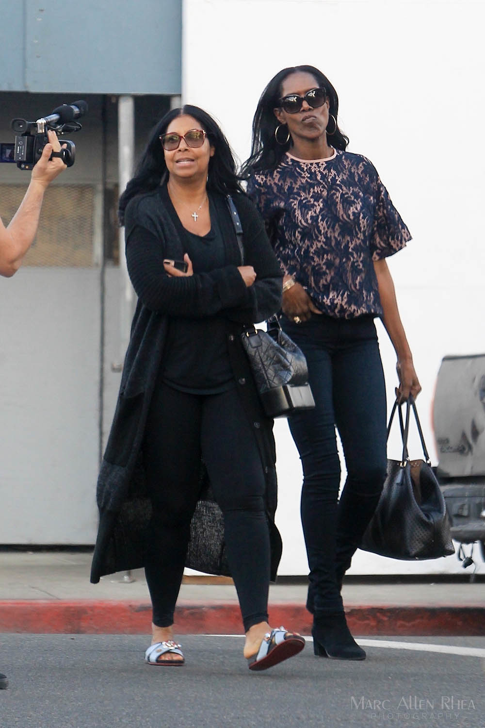 Cookie Johnson and friend in Beverly Hills