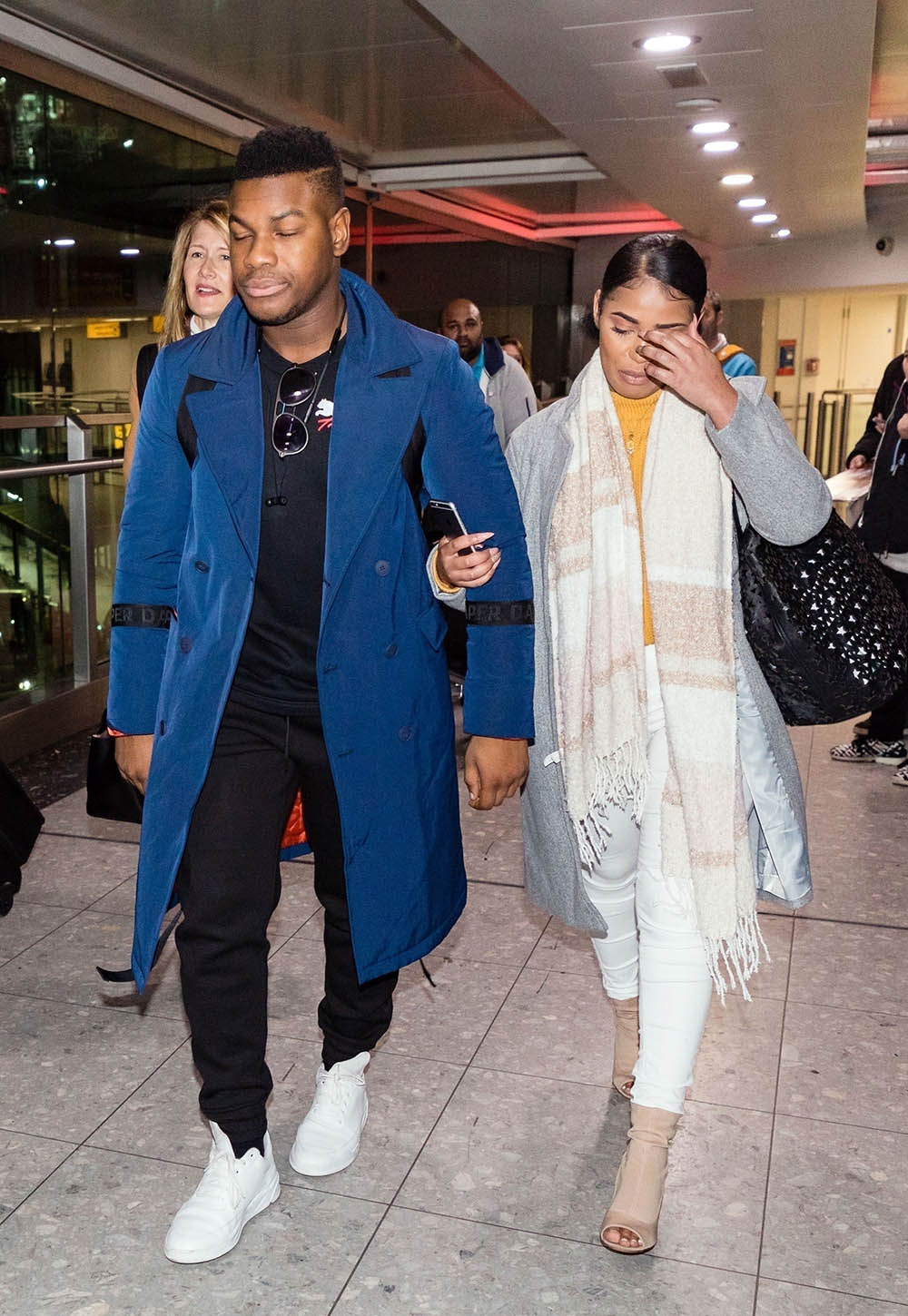 John Boyega and mystery woman in London