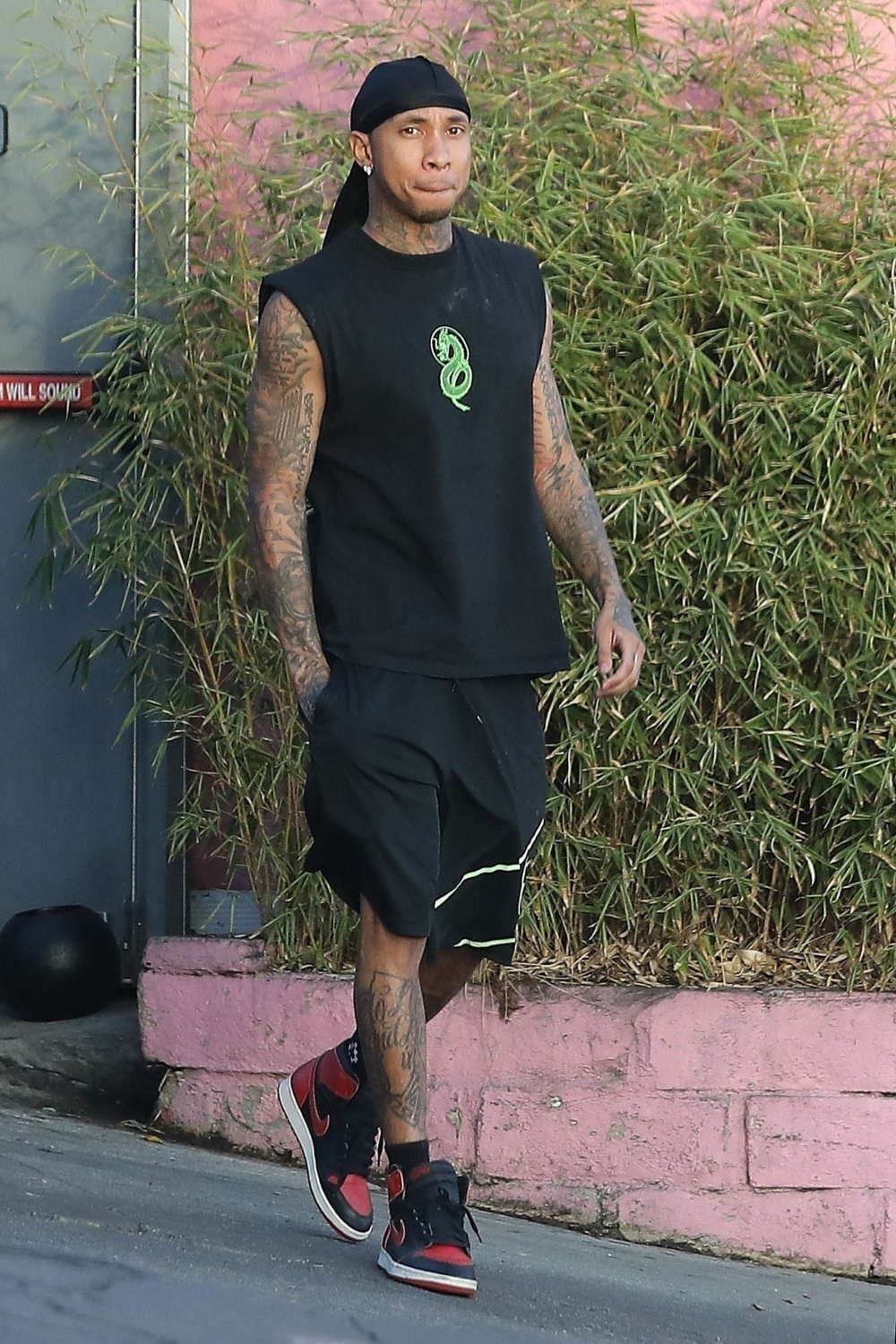 Tyga shows off his toned arms in WeHo