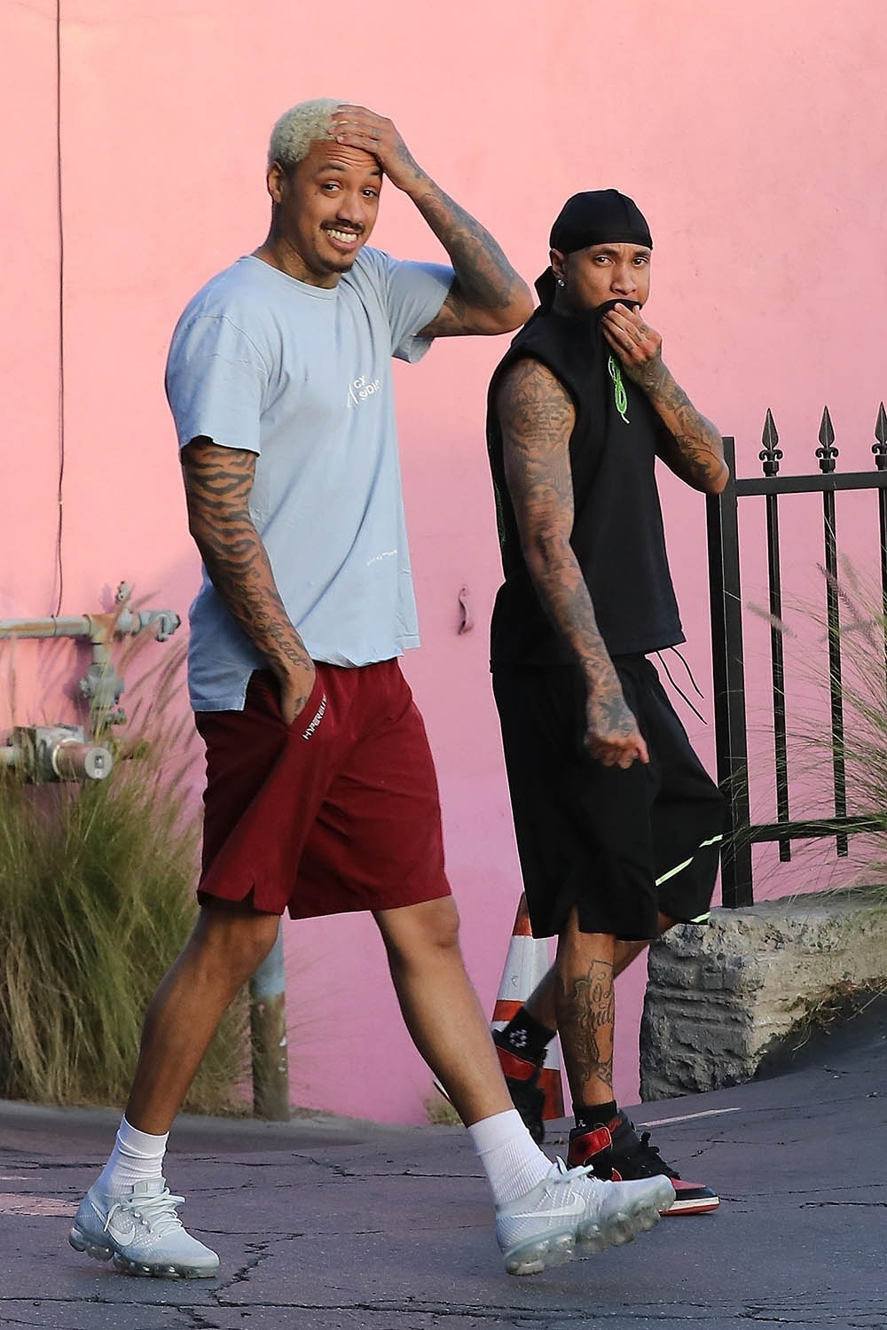 Tyga shows off his toned arms in WeHo