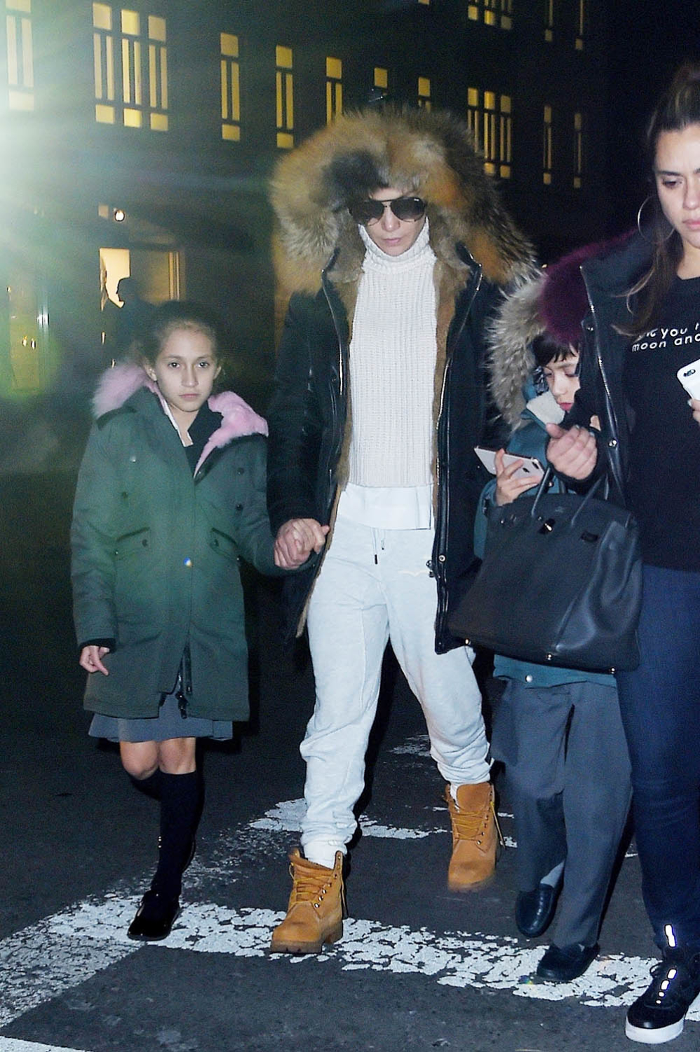 Jennifer Lopez and twins in NYC