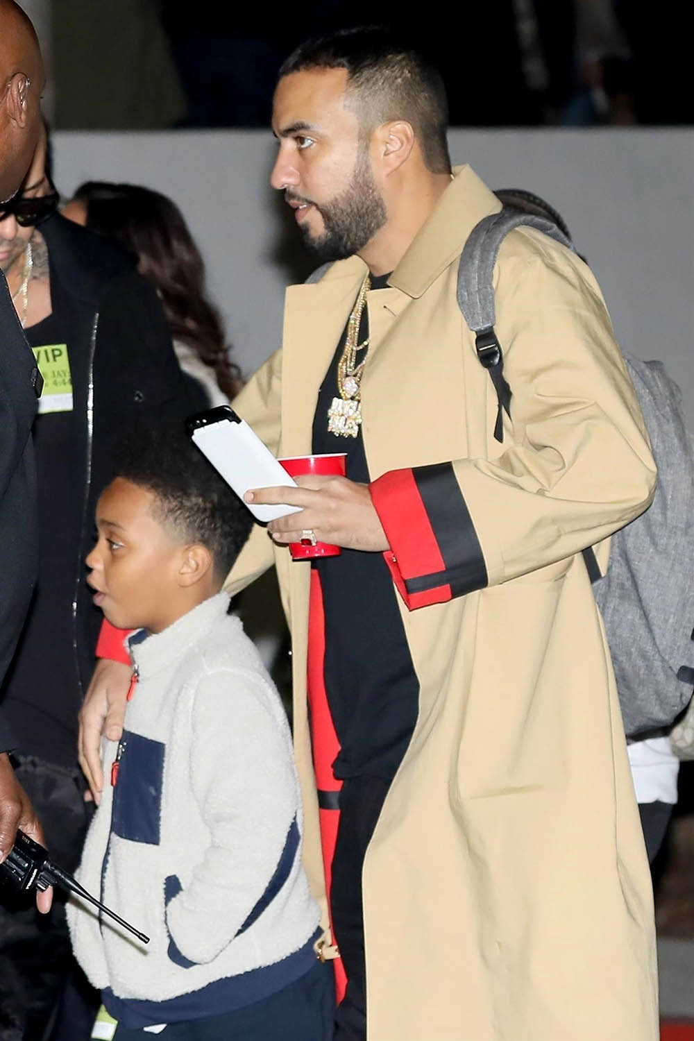 French Montana and son Kruz attend Jay-Z's 4:44 concert