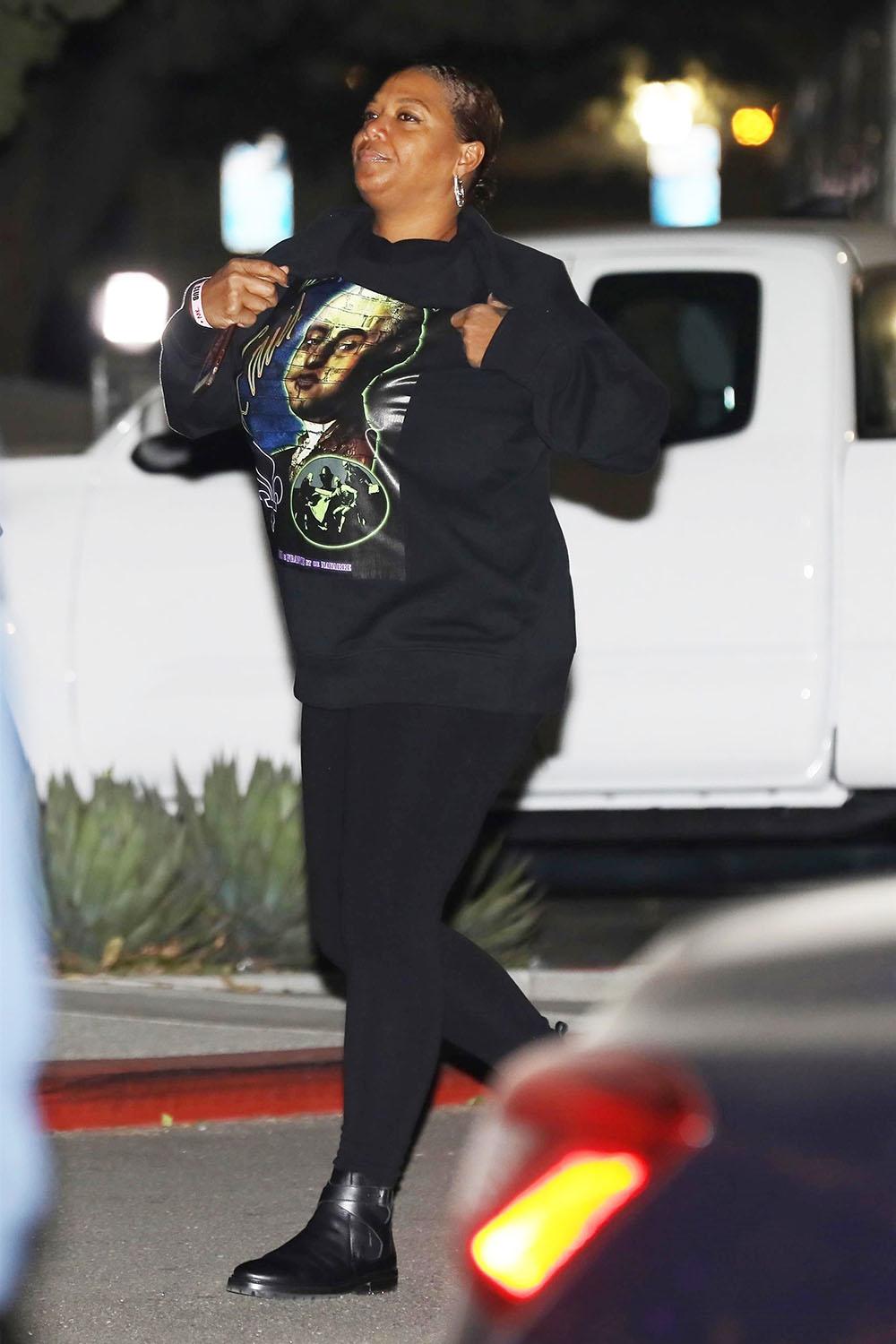 Queen Latifah and girlfriend Eboni attend Jay-Z's concert at The Forum