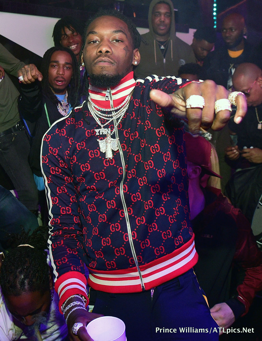 of Migos, Attends Gucci Mane Album Release Party at Gold Room in Atlanta | Sandra Rose