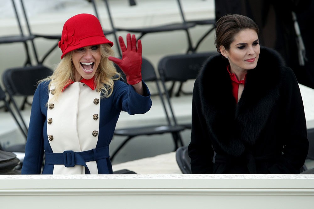 Kellyanne Conway, Hope Hicks on January 20, 2017 in Washington, DC.