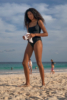Aoki Lee Simmons in the Bahamas with her father Russell Simmons