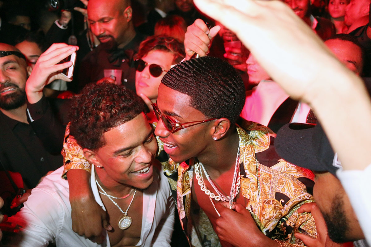 Sean Combs' sons Justin, left, and Christian Combs at his New Year&apo...