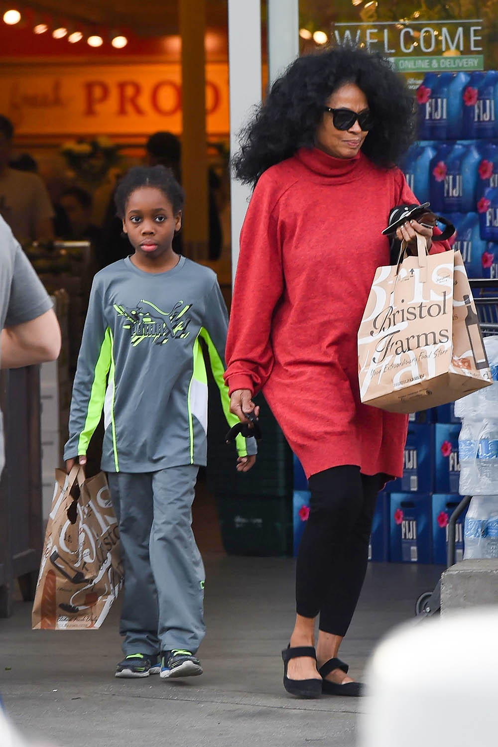 Diana Ross and grandson Raif Henok Kendrick go grocery shopping