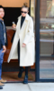 Gigi Hadid wears white alpaca wool coat in New York