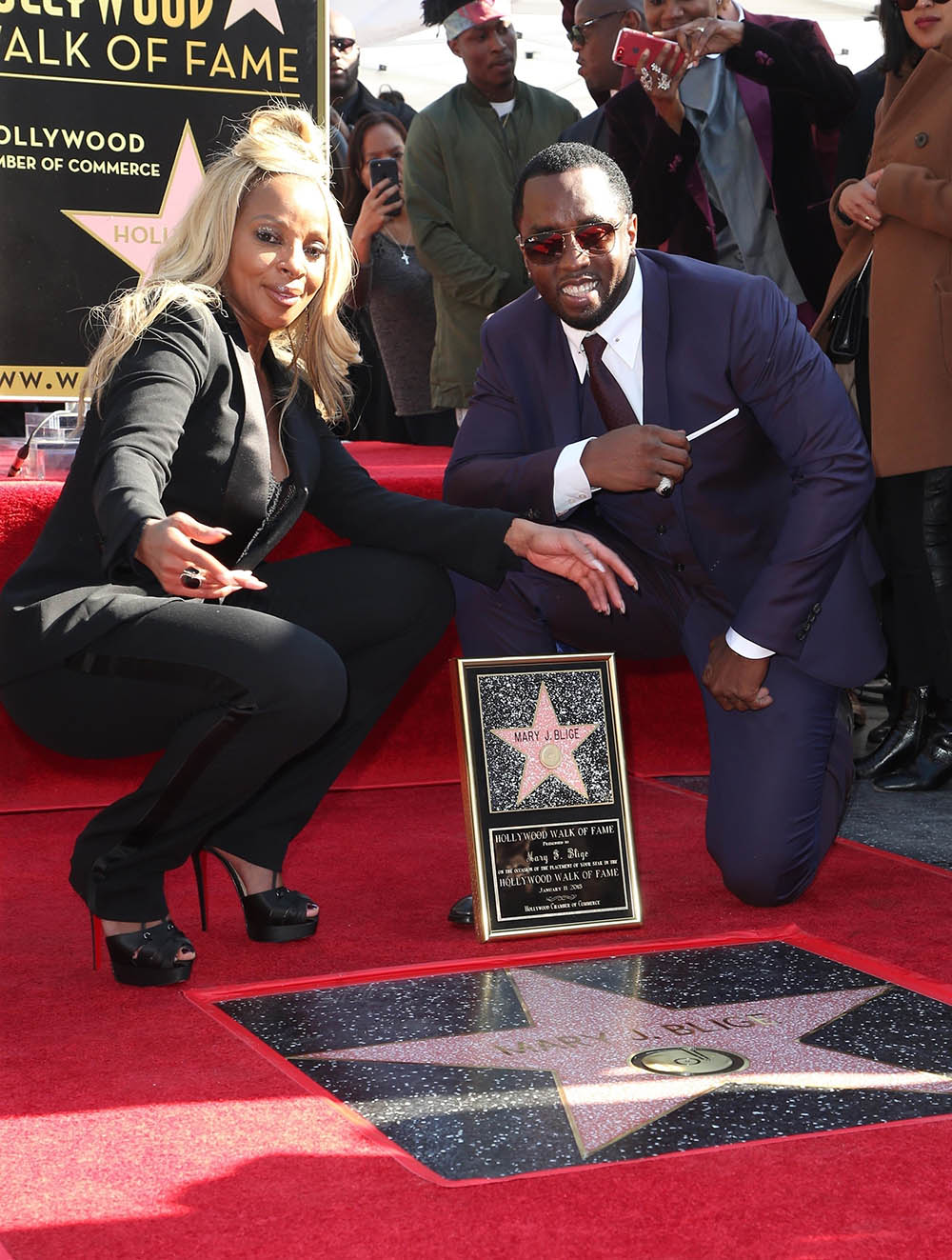 Mary J. Blige is honored with a star on The Hollywood Walk of Fame