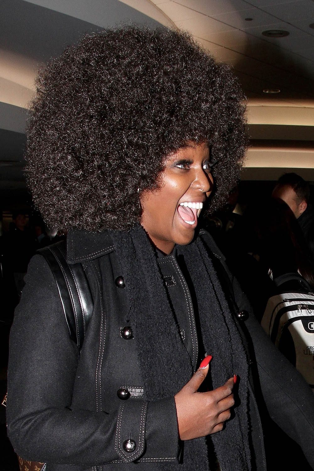 Amara La Negra arrives in LA with her Afro Wig in full bloom