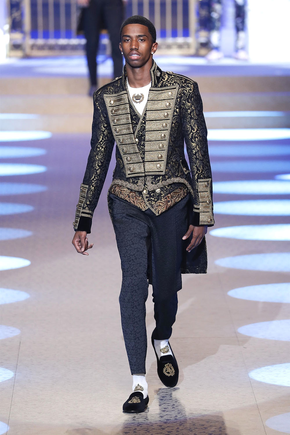 Christian Combs walks for Dolce & Gabbana during Milan Fashion Week ...