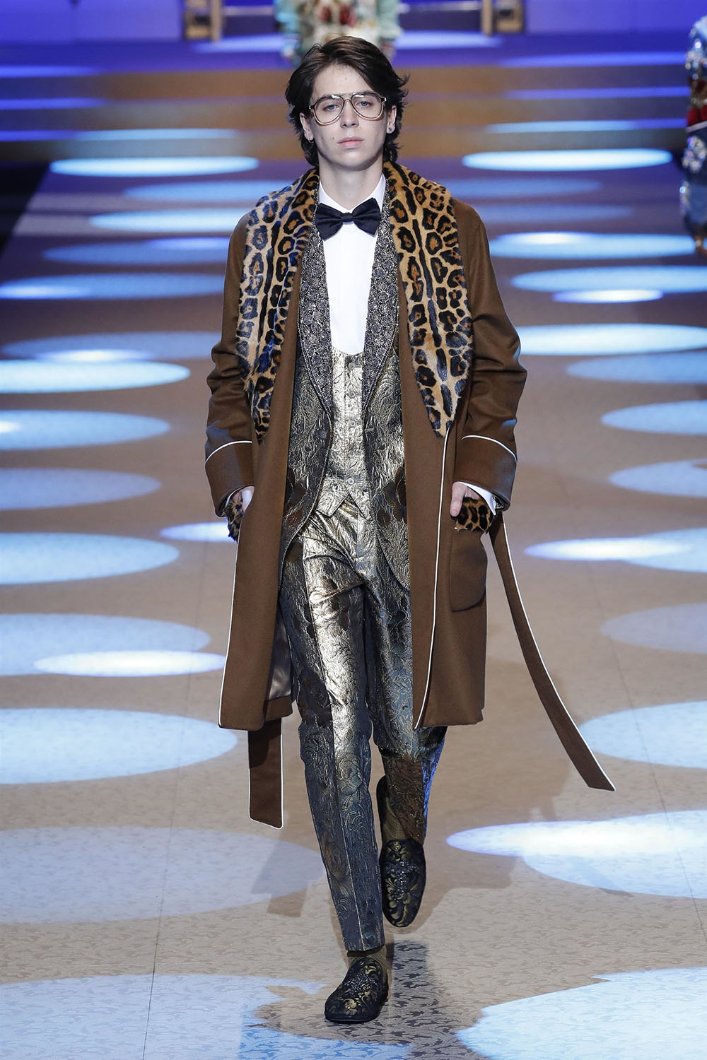 Charlie Oldman walk the runway at the Dolce & Gabbana show during Milan ...
