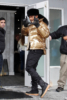 Usher shines in a gold windbreaker at the Sundance Film Festival