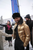 Usher shines in a gold windbreaker at the Sundance Film Festival
