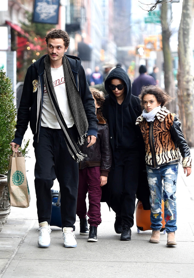 Zoe Kravitz and Karl Glusman with Zoe’s siblings Nakoa-Wolf Momoa and ...