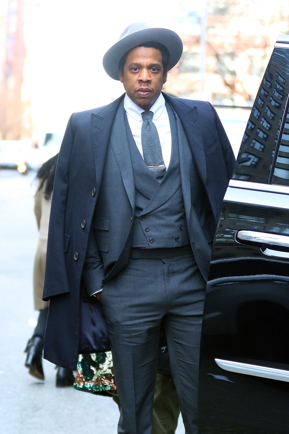 Jay Z is seen before the Roc Nation event