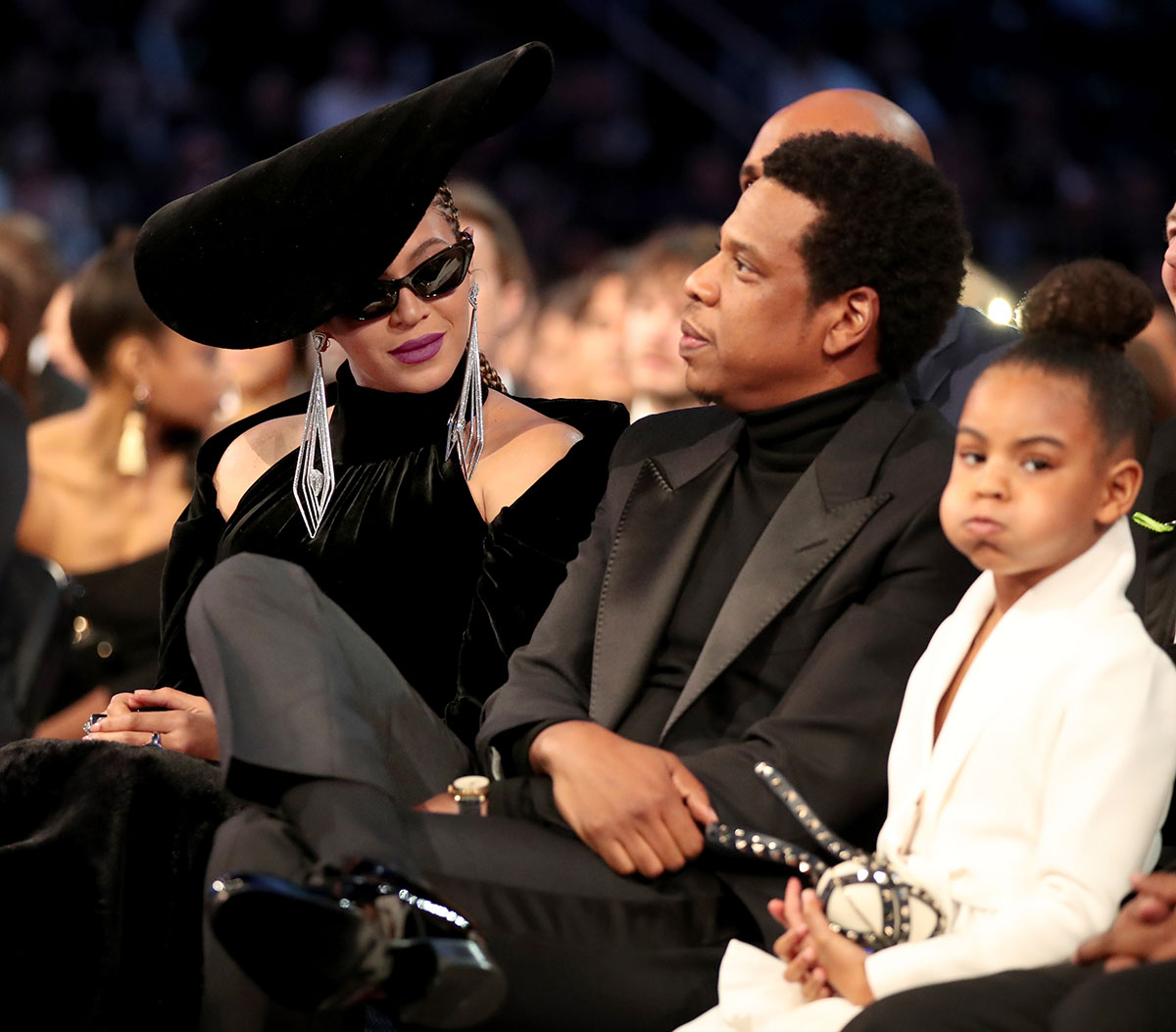 Beyonce, Jay-Z and Blue Ivy Carter at 60th Annual GRAMMY Awards