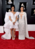 Cardi B (L) and sister Hennessy Carolina attend the 60th Annual GRAMMY Awards