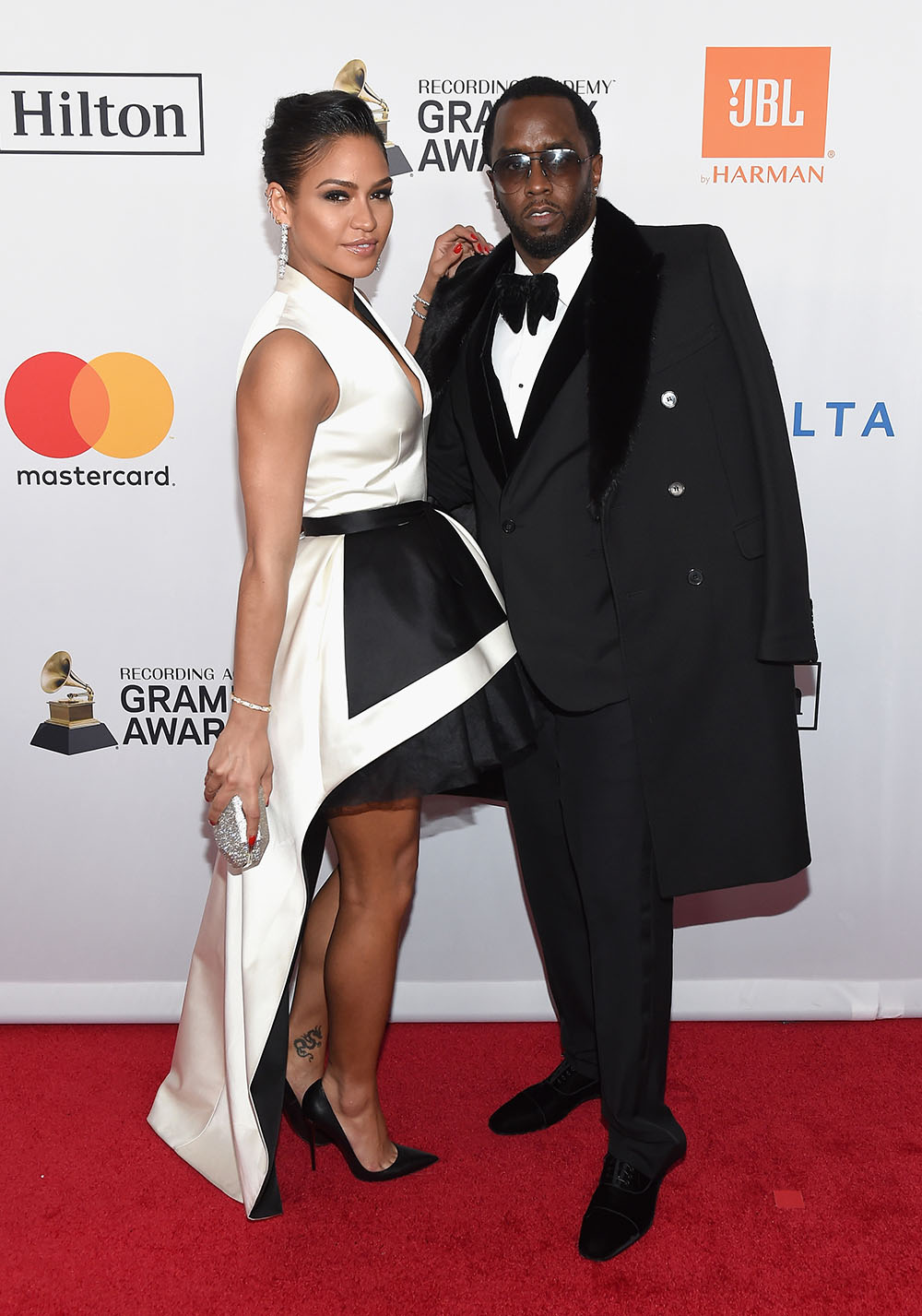 Sean Combs and Cassie attend Pre-Grammy Gala Salute To JAY-Z