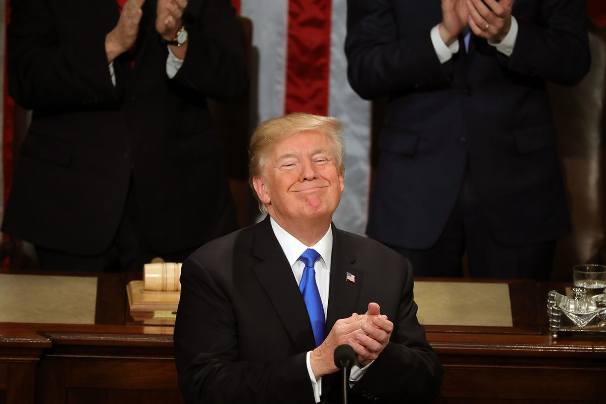 President Trump Addresses The Nation In His First State Of The Union Address