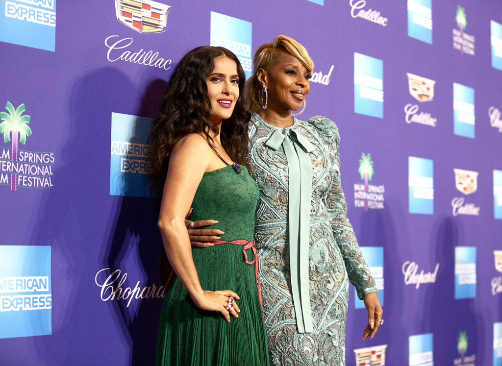 Salma Hayek, Mary J Blige attends 29th Annual Palm Springs International Film Festival Awards Gala - Red Carpet