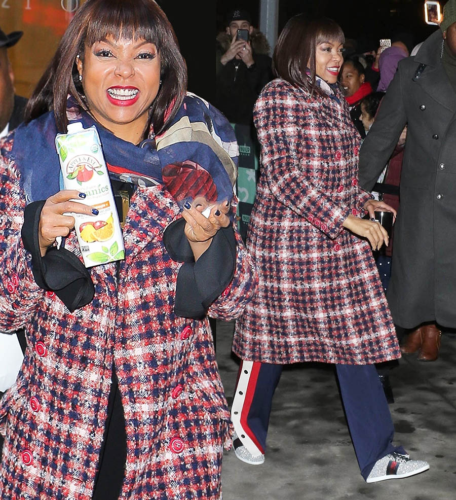 Taraji P Henson wearing Gucci in NYC