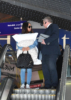 Malika Haqq seen arriving at Manchester Piccadilly Train Station