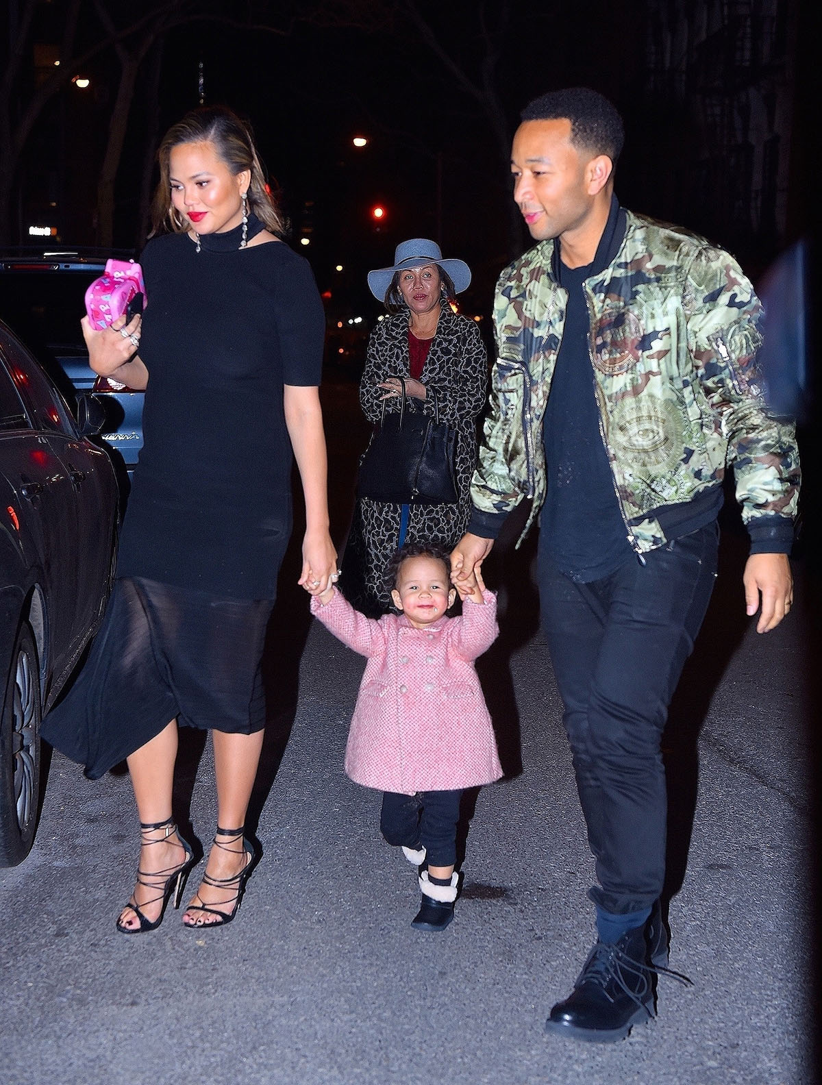 John Legend & Chrissy Teigen with their daughter Luna