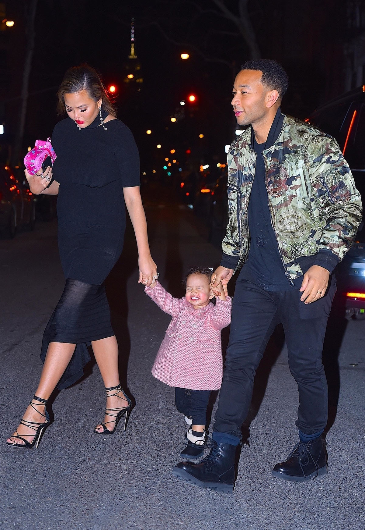 John Legend & Chrissy Teigen with their daughter Luna