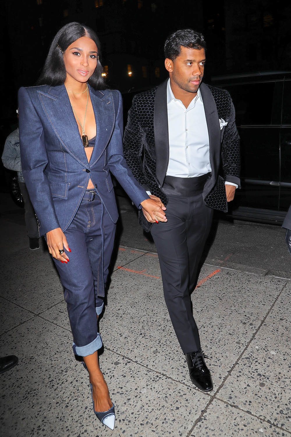 Russell Wilson and Ciara arrive at the Tom Ford Fashion Show